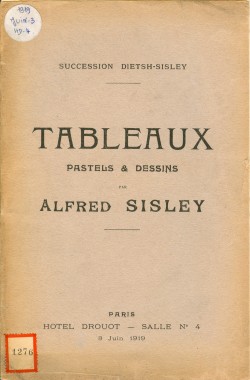 catalogue exposition Alfred SISLEY