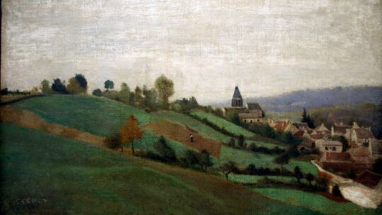 COROT - corot - Camille COROT - Jean Baptiste Camille COROT -  Le village de Presles