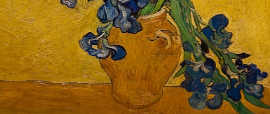 Vase avec iris - détail du vase - Vincent Van Gogh