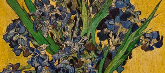 Vase avec iris - détail des iris - Vincent Van Gogh