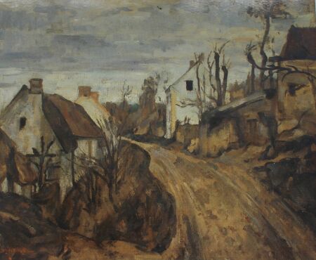 CEZANNE - Route de village à Auvers sur Oise