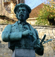 Statue - Buste de DAUBIGNY à Auvers sur Oise