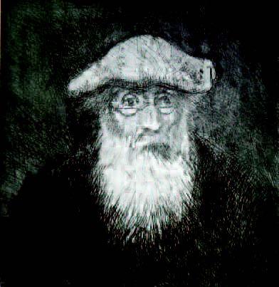 Autoportrait de Camille PISSARRO - eau forte