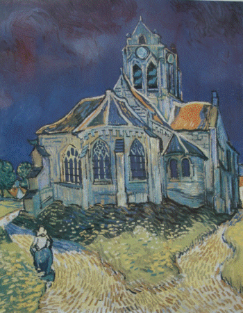 L'Eglise d'Auvers-sur-Oise par Vincent VAN-GOGH - Musée d'Orsay PARIS