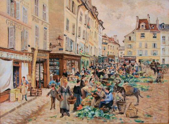 Ludovic PIETTE - Le marché place du Grand Martroy